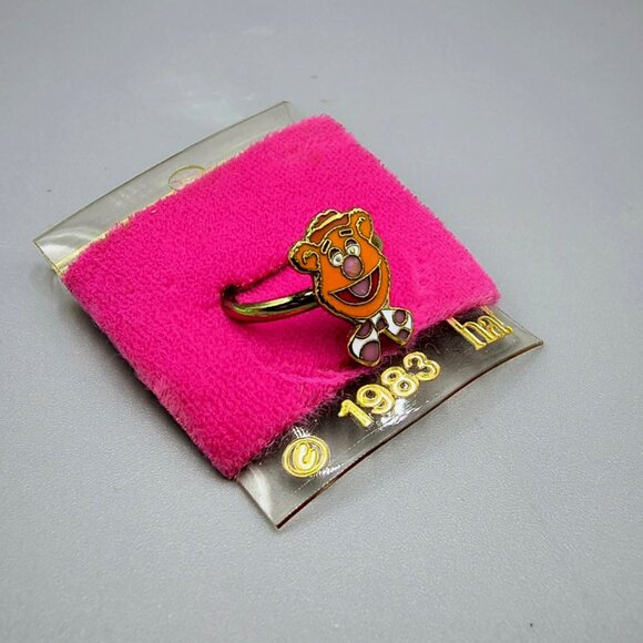 Muppets Fozzie Bear Childs Ring Vintage 1983 ha! Adjustable Jewelry - Picture 2 of 4
